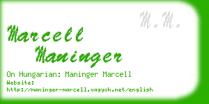 marcell maninger business card